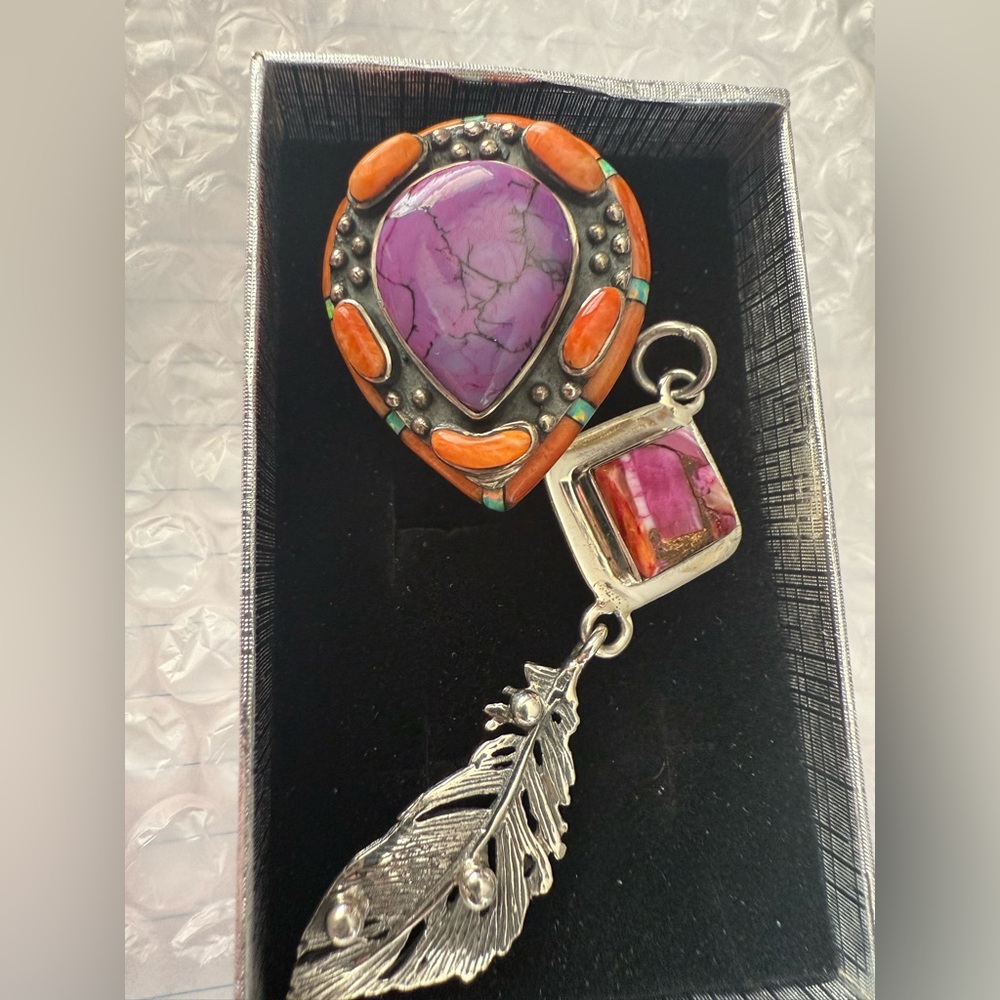 Purple Turquoise Ring and Pendant